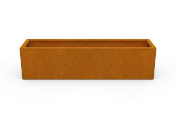 Modernes Metall-Pflanzkübel für Blumen - Stahl Corten - Maße 30x120x30 cm