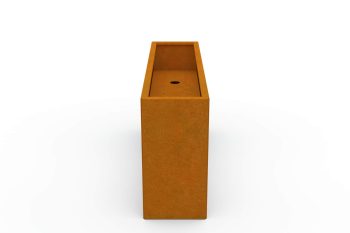 Modernes Metall-Pflanzkübel für Blumen - Stahl Corten - Maße 30x120x60 cm