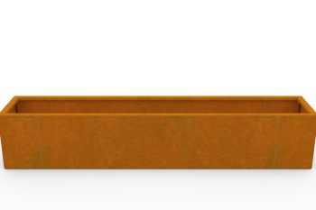 Moderner Metall-Pflanzkübel für Blumen - Stahl Corten - Maße 30x160x30 cm