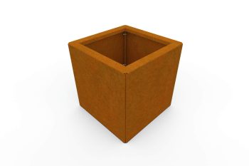 Moderner Metall-Pflanzkübel für Blumen - Stahl Corten - Maße 30x30x30 cm