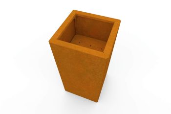 modernes metall pflanzkübel für blumen - stahl Corten - Maße 30x30x60 cm
