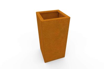 modernes metall pflanzkübel für blumen - Corten Stahl - Maße 30x30x60 cm