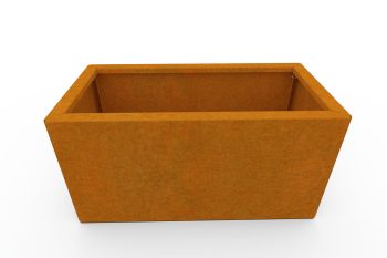 Moderner Metall-Pflanzkübel für Blumen - Stahl Corten - Maße 30x60x30 cm