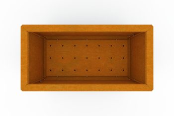 modernes metall pflanzkübel für blumen - Corten Stahl - Maße 30x60x30 cm