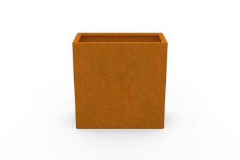 Moderner Metall-Pflanzkübel für Blumen - Stahl Corten - Maße 30x60x60 cm
