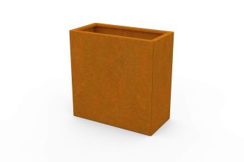 Moderner Metall-Pflanzkübel für Blumen - Stahl Corten - Maße 30x60x60 cm