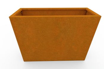 Modernes Metall-Pflanzkübel für Blumen - Stahl Corten - Maße 30x80x60 cm