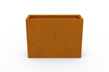 Modernes Metall-Pflanzkübel für Blumen - Stahl Corten - Maße 30x80x60 cm