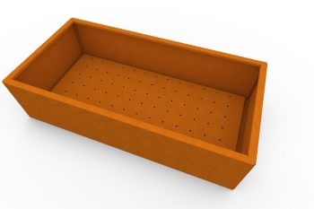 modernes metall pflanzkübel für blumen - Corten Stahl - Maße 60x120x30 cm