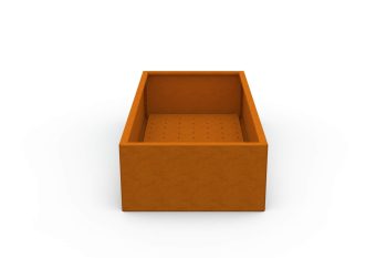 modernes metall pflanzkübel für blumen - Corten Stahl - Maße 60x120x30 cm