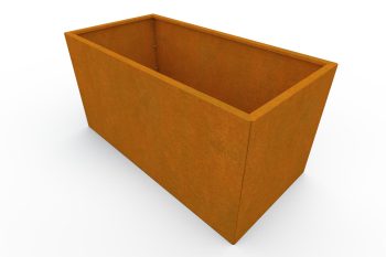 Moderner Metall-Pflanzkübel für Blumen - Stahl Corten - Maße 60x120x60 cm
