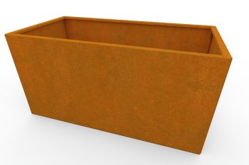 Moderner Metall-Pflanzkübel - Stahl Corten - Maße 60x120x60 cm