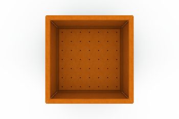 Modernes Metall-Pflanzkübel für Blumen - Stahl Corten - Maße 60x60x30 cm