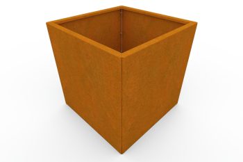Moderner Metall-Pflanzkübel für Blumen - Stahl Corten - Maße 60x60x60 cm