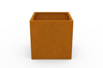 Moderner Metall-Pflanzkübel für Blumen - Stahl Corten - Maße 60x60x60 cm