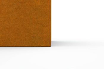 Modernes Metall-Pflanzkübel für Blumen - Corten Stahl - Maße 60x60x60 cm