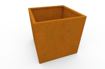 Moderner Metall-Pflanzkübel für Blumen - Stahl Corten - Maße 60x60x60 cm