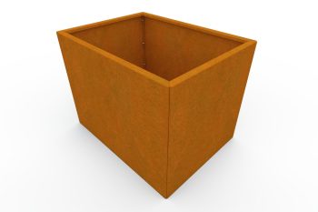 Moderner Metall-Pflanzkübel für Blumen - Stahl Corten - Maße 60x80x60 cm