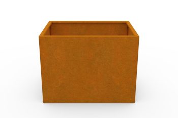 Modernes Metall-Pflanzkübel für Blumen - Stahl Corten - Maße 60x80x60 cm