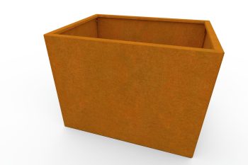 Moderner Metall-Pflanzkübel für Blumen - Corten Stahl - Maße 60x80x60 cm