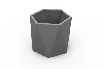 Pflanzkübel HX 60×60 cm RAL9007 FS