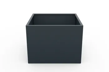 Pflanzkübel in Anthrazit 80x80x60 cm - Vorderansicht