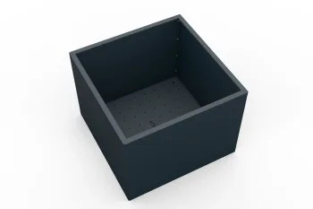 Pflanzkübel in Anthrazit mit perforiertem Boden - 80x80x60 cm