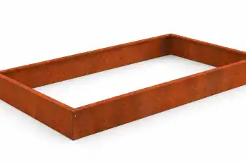 Cortenstahl Pflanzrahmen 100×150×15 cm aus 1,5 mm Cortenstahl