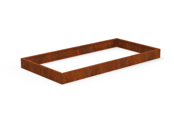 Cortenstahl Pflanzrahmen 100×200×15 cm