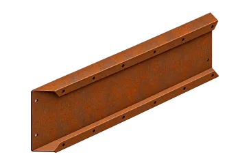 Cortenstahl Rasenkante modular H15 cm, L60 cm für Pflanzrahmen und Beeteinfassung